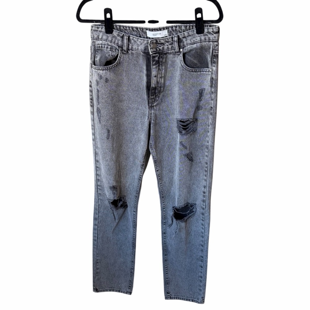 Reserved Denim Black Distressed Jeans – Size 8 Thrashed